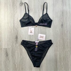 Savage X Fenty Black Sheer Bikini Brief